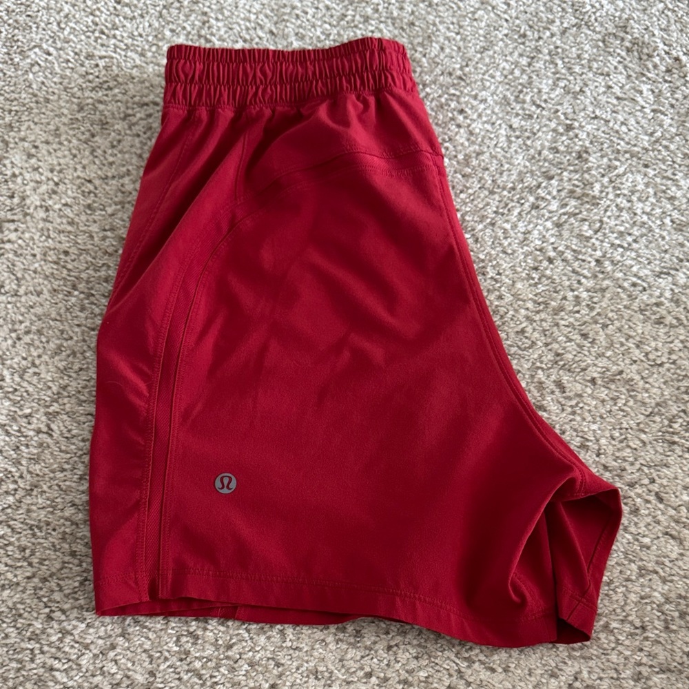 lululemon athletica Men's Vibrant Red Athletic Shorts